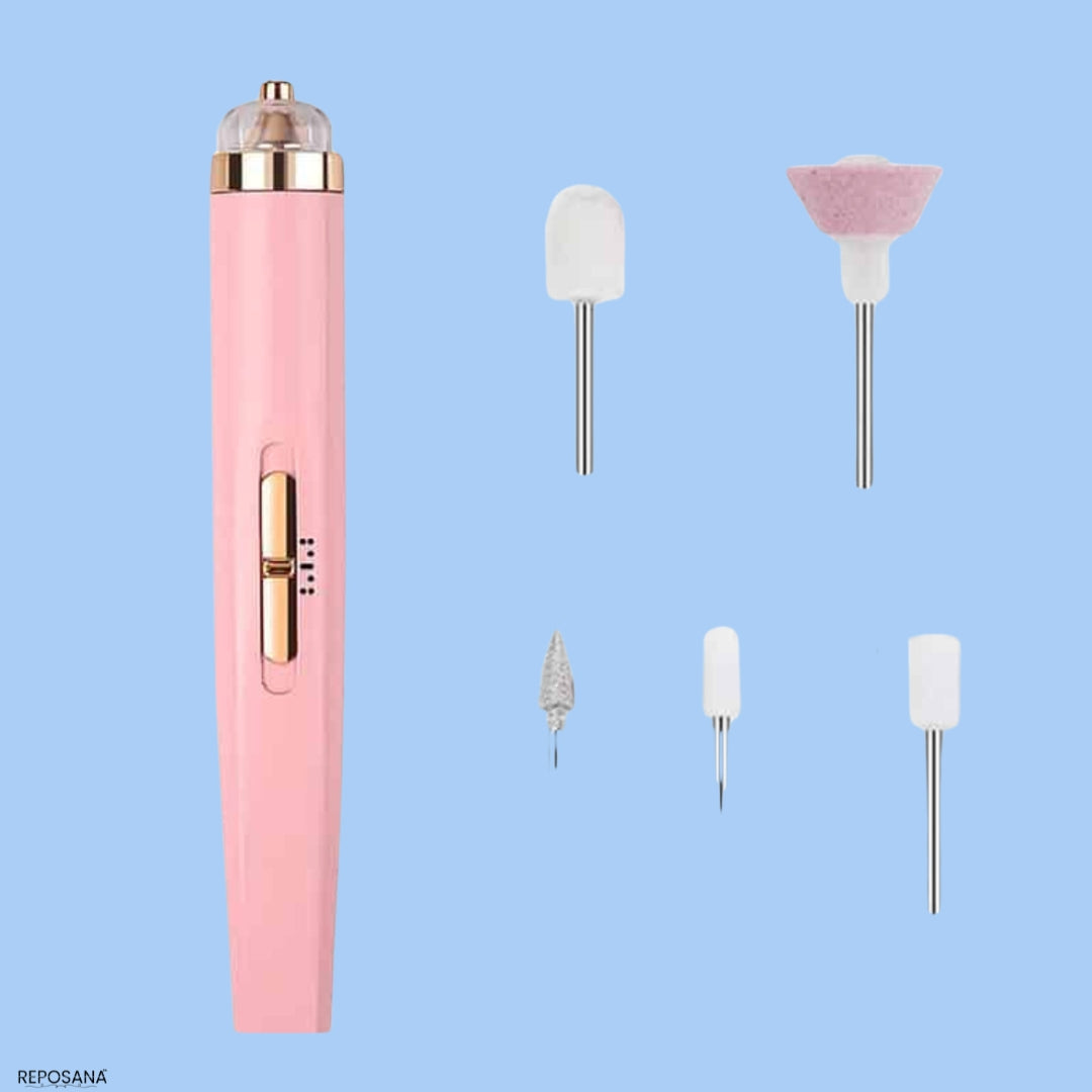 Lima de uñas eléctrica con cabezales