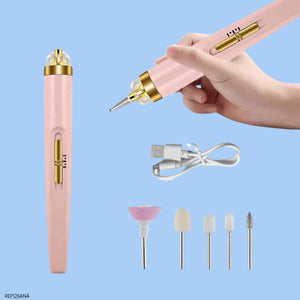 Lima de uñas eléctrica con cabezales